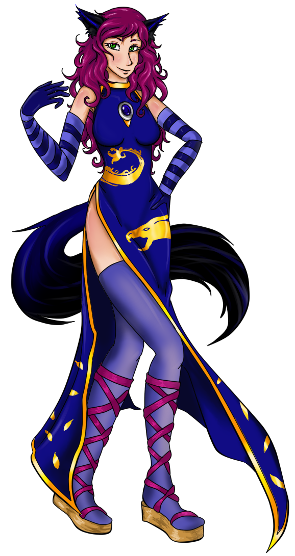 Mystical Catfolk Warrior - Fantasy Character Art