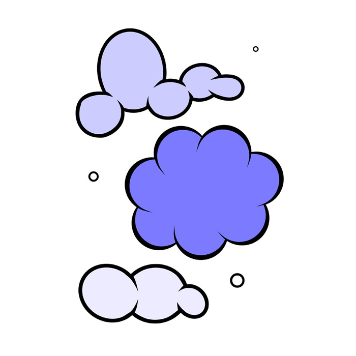 Bytedust Lab – Vector  Design This Comic Cloud set design is easy 