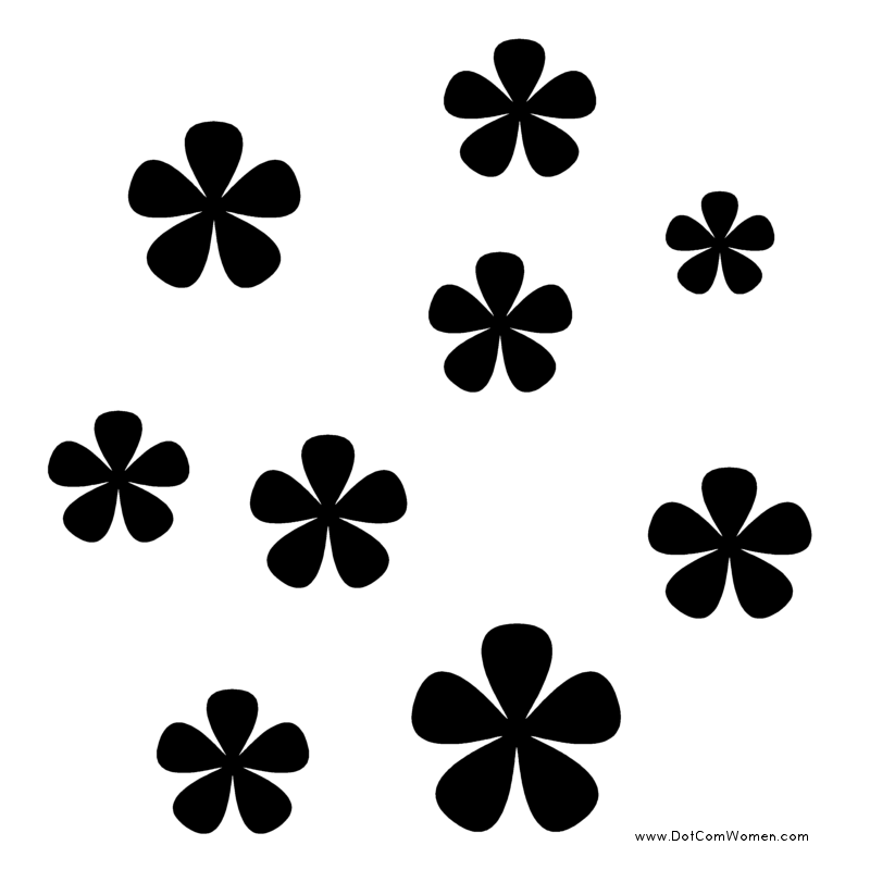 Simple Flower Stencil Patterns Clip Art Library