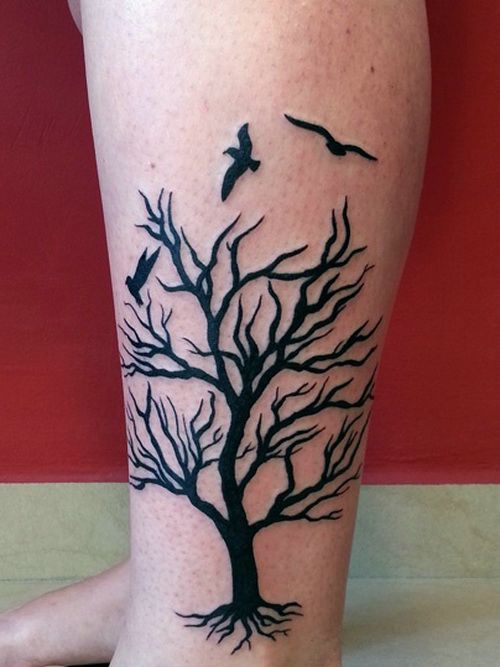 dead tree tattoo - Clip Art Library