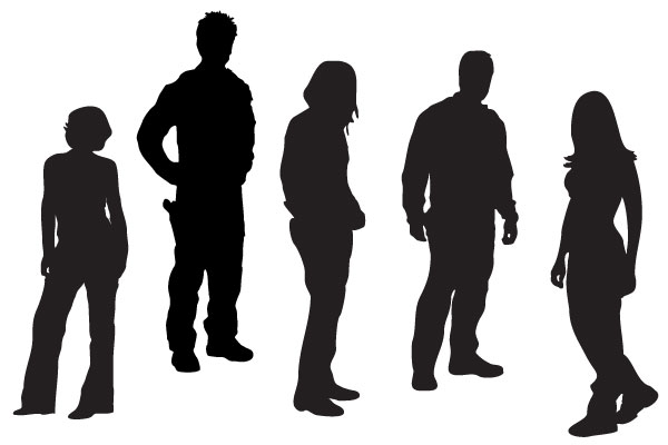 015-People Silhouettes Vector | Free Vector Graphics Download 