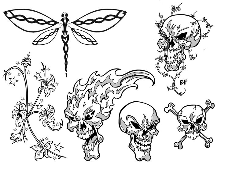 black and white tattoo designs - Clip Art Library