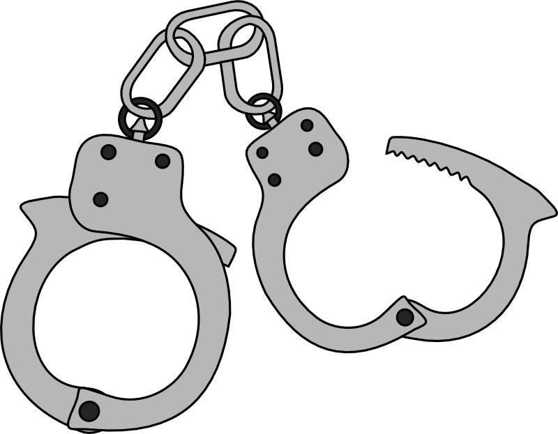 Clipart - simple colored handcuffs