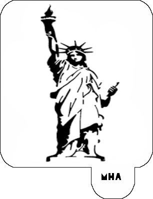 MR. HAIR ART STENCIL - STATUE OF LIBERTY 2