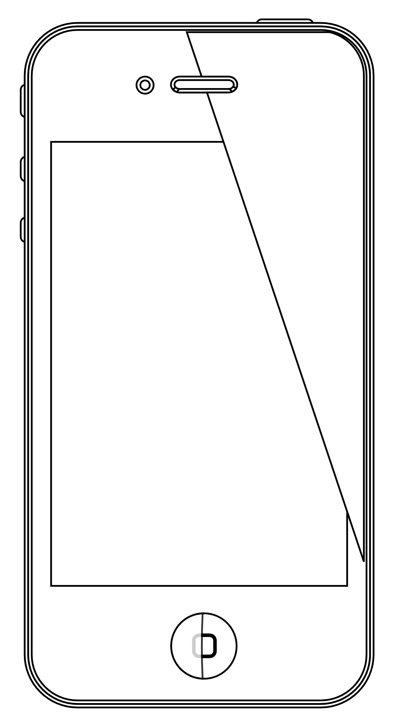 iphone 4 4s black white line art scalable vector graphics svg 