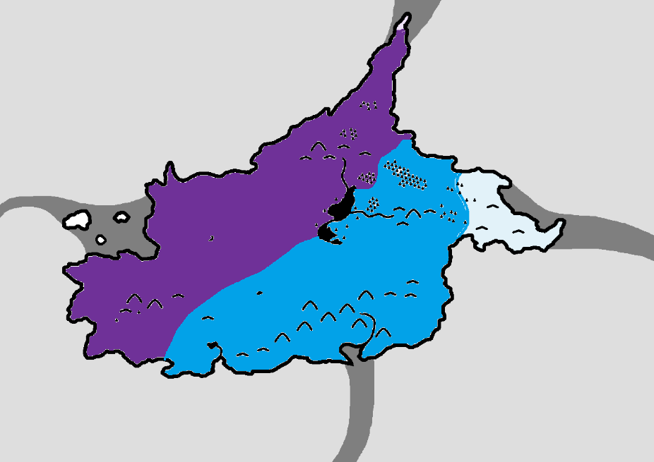 Regional Geography Map - Visual Breakdown of Three Distinct Zones