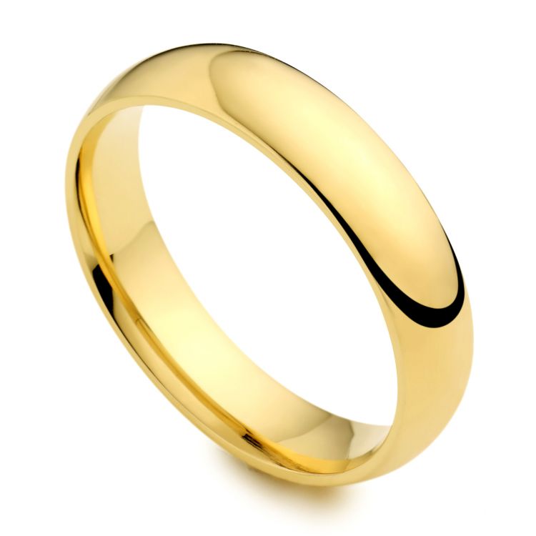 Grooms 18ct Yellow Gold 4mm Wedding Band Ring : 5 Ultimate Grooms 