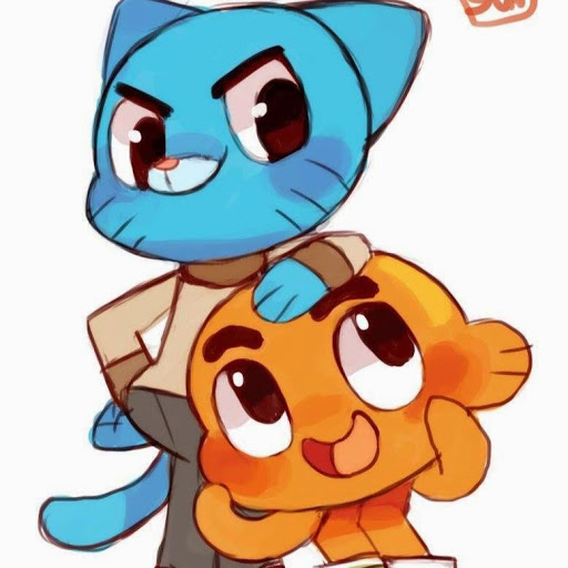 Gumball and Darwin Fan Art - Cute Chibi-Style Illustration