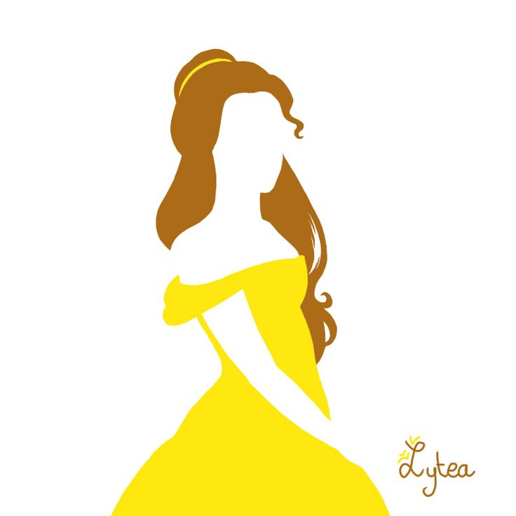 Princess Belle Silhouette Clipart