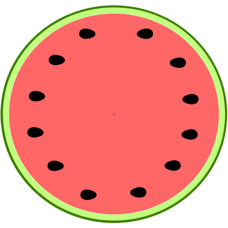 Fresh Watermelon Slice - Juicy, Seed-Filled Summer Fruit Illustration