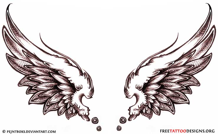 angel wings tattoo drawings - Clip Art Library