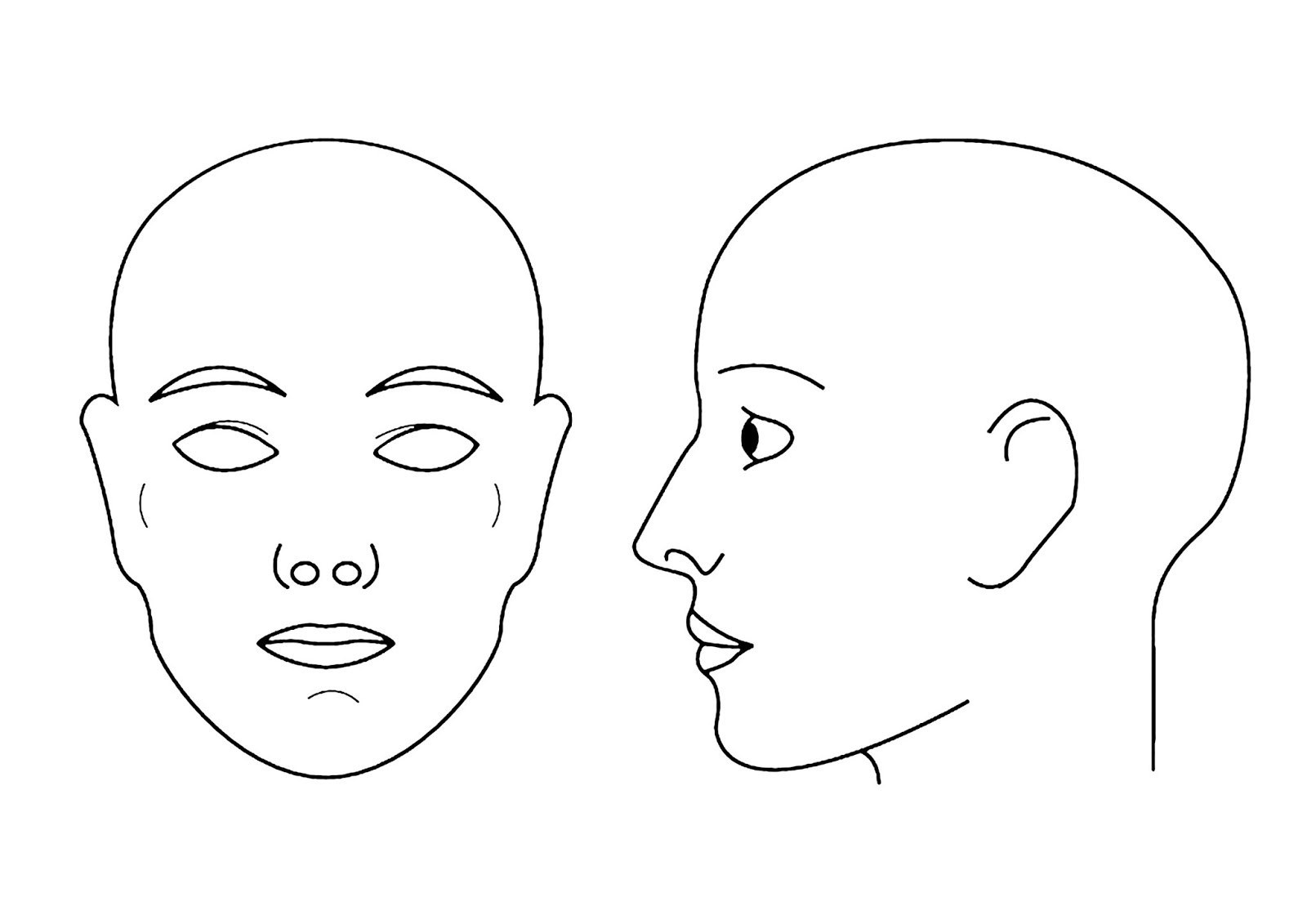 Blank Face Diagram Clip Art Library