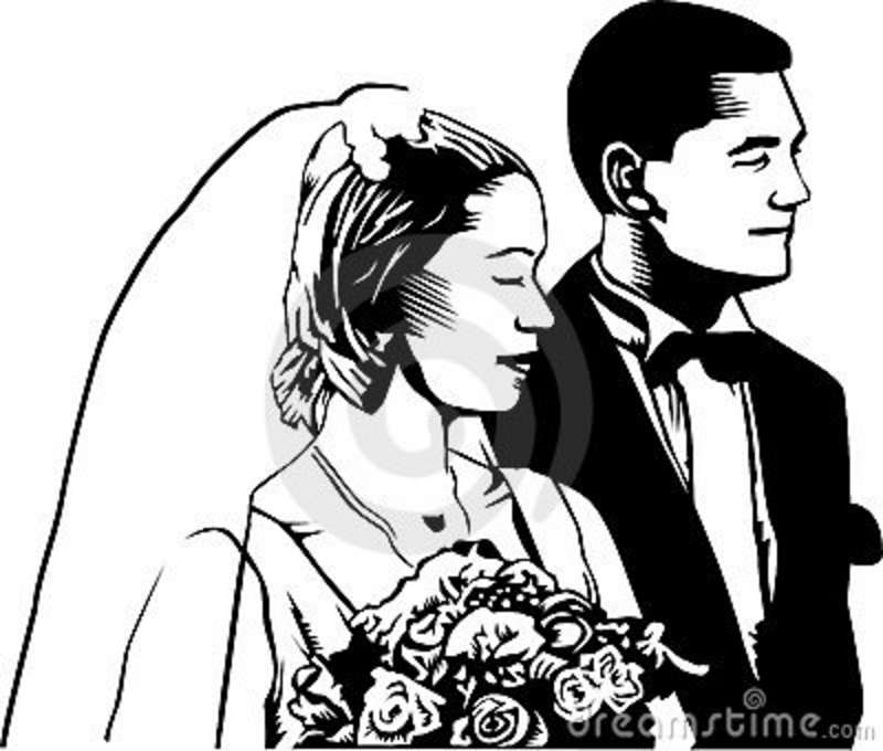Vintage Bride And Groom Clipart Bride And Groom Royalty Free Stock 