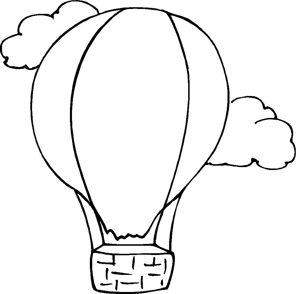 Hot Air Balloon Color Sheet - Clipart library