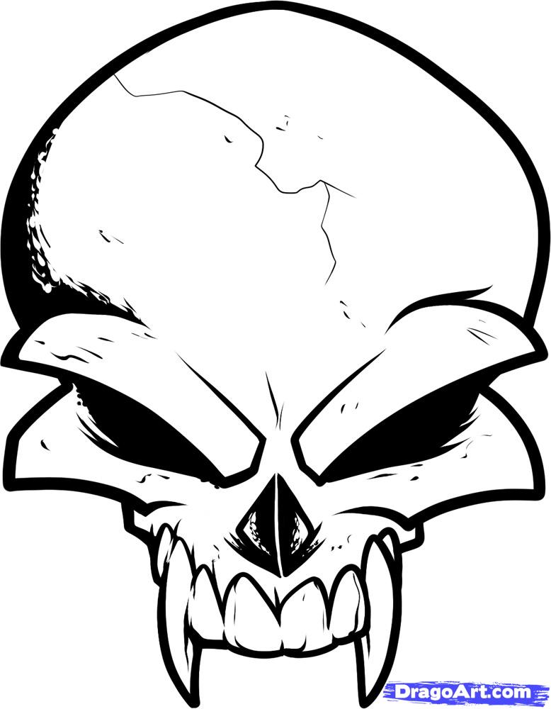 How To Draw An Easy Skull Step by Step Drawing Guide by Dawn  DragoArt