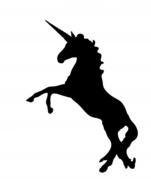 Unicorn Black Silhouette Clipart Free Stock Photo - Public Domain 