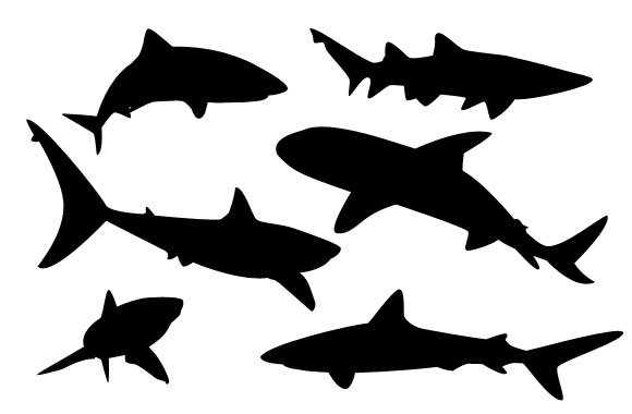 Vector Shark Silhouettes