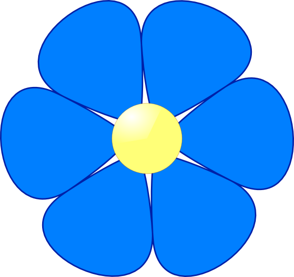 Blue Flower clip art - vector clip art online, royalty free 