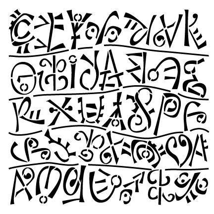 Ornamental Script Art - Abstract Calligraphic Design for Creative Projects