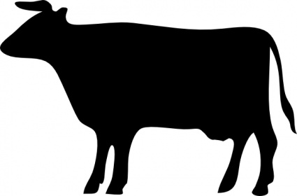 Pix For  Dairy Cow Head Silhouette