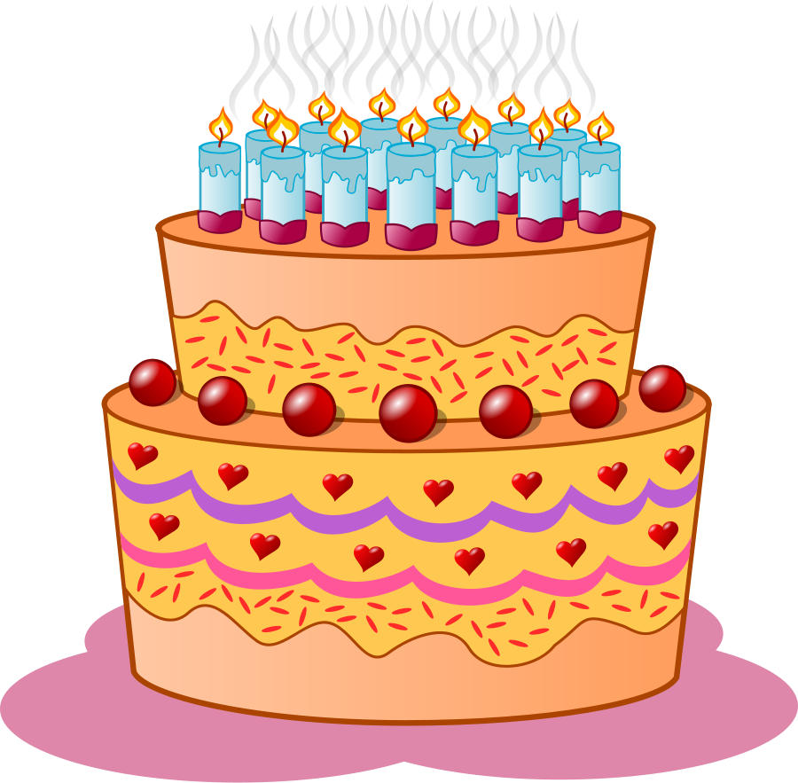 Birthday cake SVG Vector file, vector clip art svg file - ClipartsFree