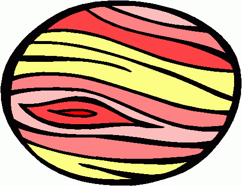 Jupiter-Inspired Cartoon Planet Illustration | Vibrant Striped Gas Giant