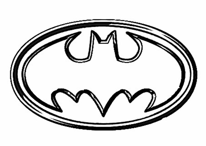 Batman Symbol Coloring Page - Free Printable Template
