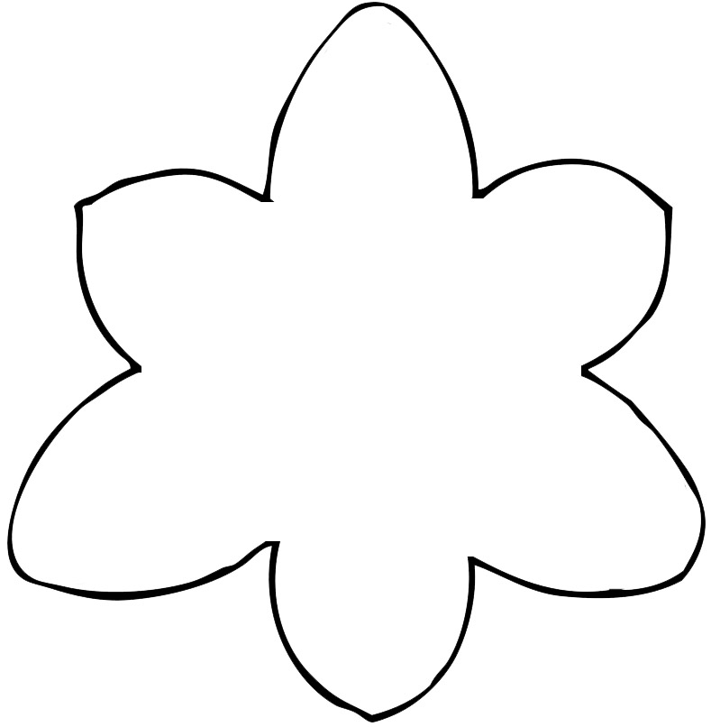 Blank Flower Template Free Printable - Clipart library