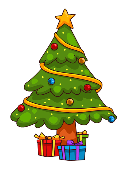 Free Cute Cartoon Christmas Tree Clip Art