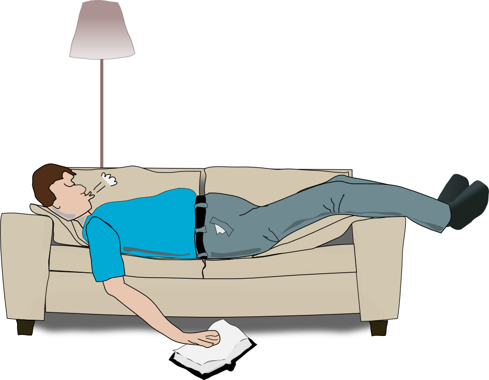 sleeping on couch - Clip Art Library