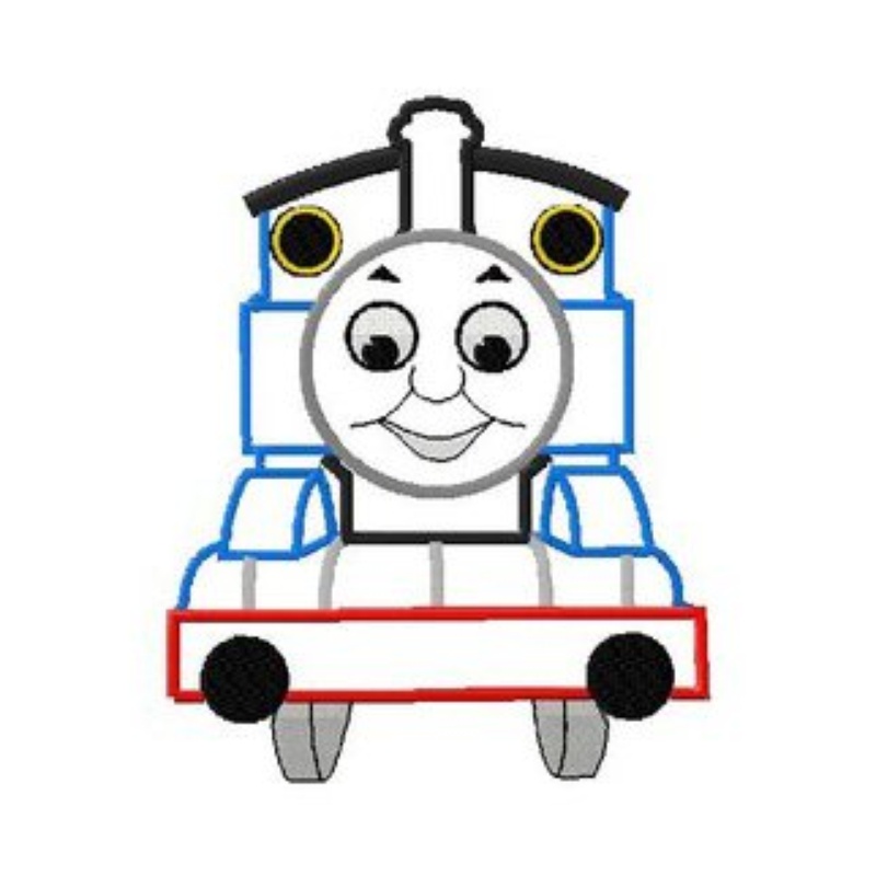 Thomas The Tank Engine Train Applique 3 Different Sizes Machine 