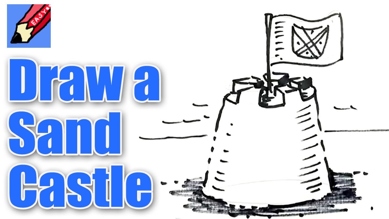 How to Draw a SANDCASTLE - YouTube