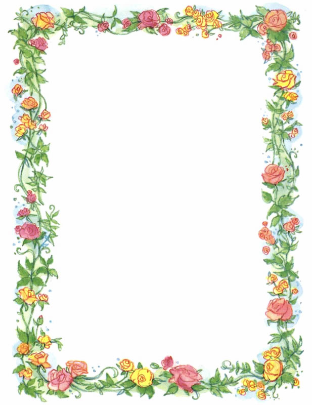 free flower border clip art images