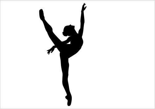 Young Woman Gymnastics Silhouette Download Now Silhouette Graphics
