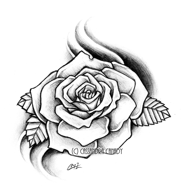 sketches of roses tattoos