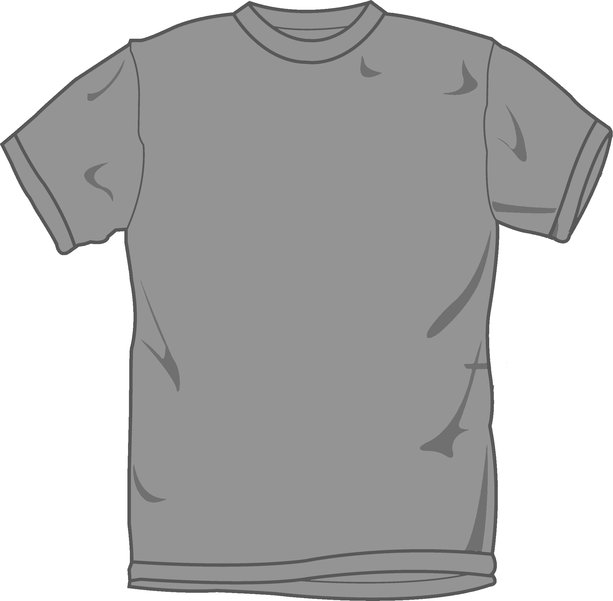 gray shirt template hd - Clip Art Library