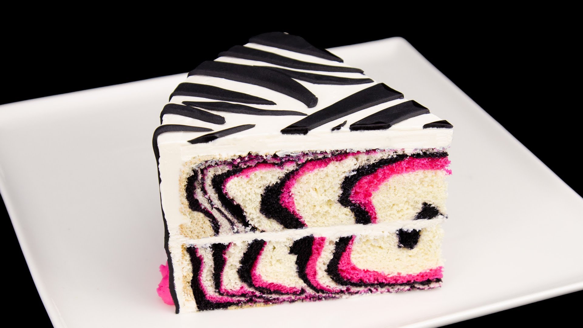 pink zebra cake clipart