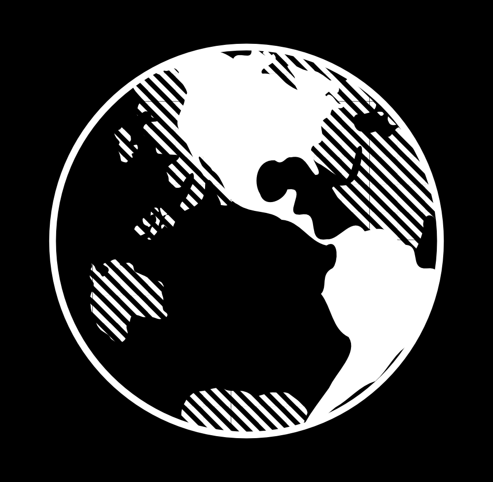 OnlineLabels Clip Art - Black And White Earth