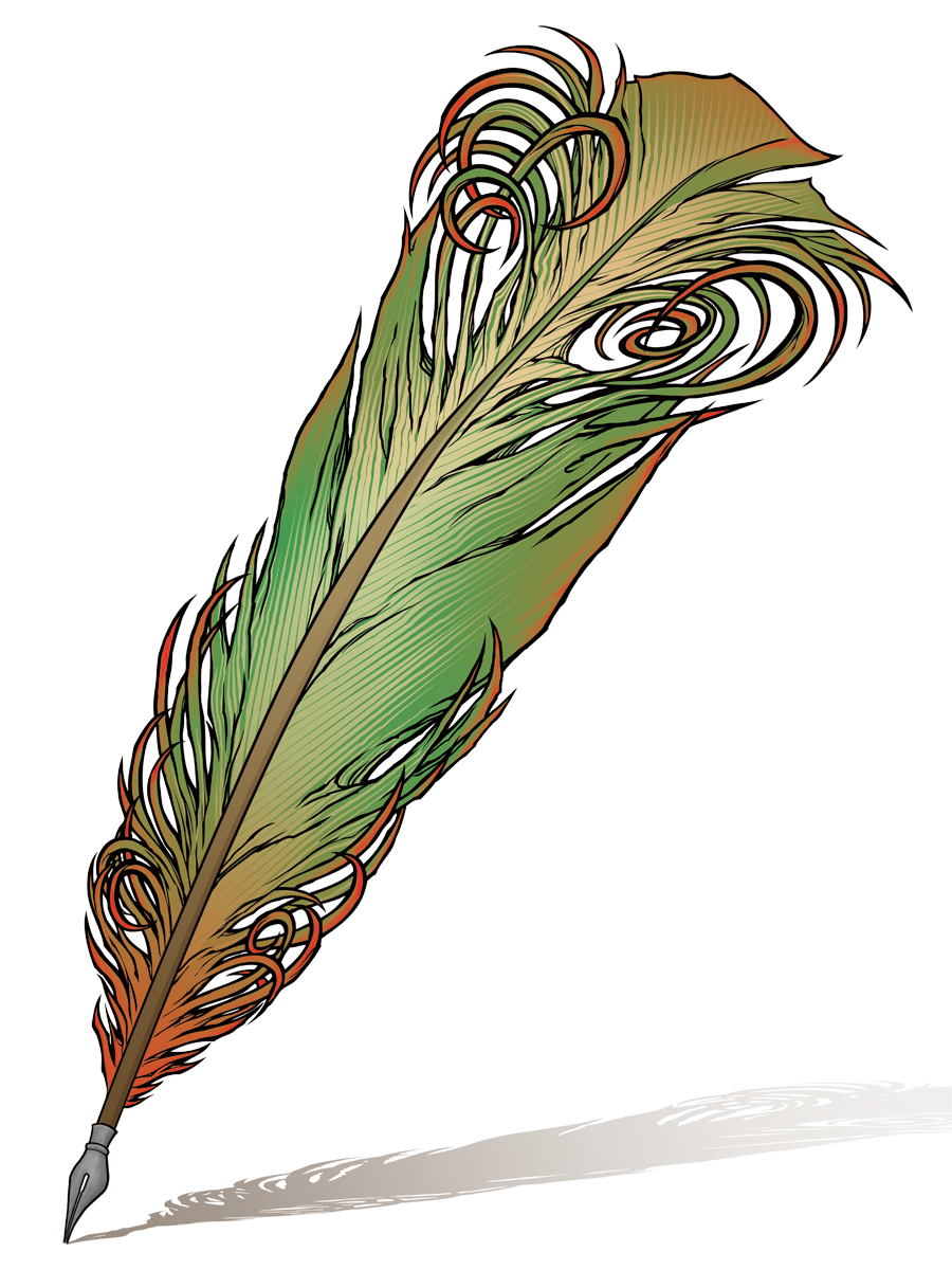 A Wolf Illustrations Blog: Feather Quill Pen - Clipart library 