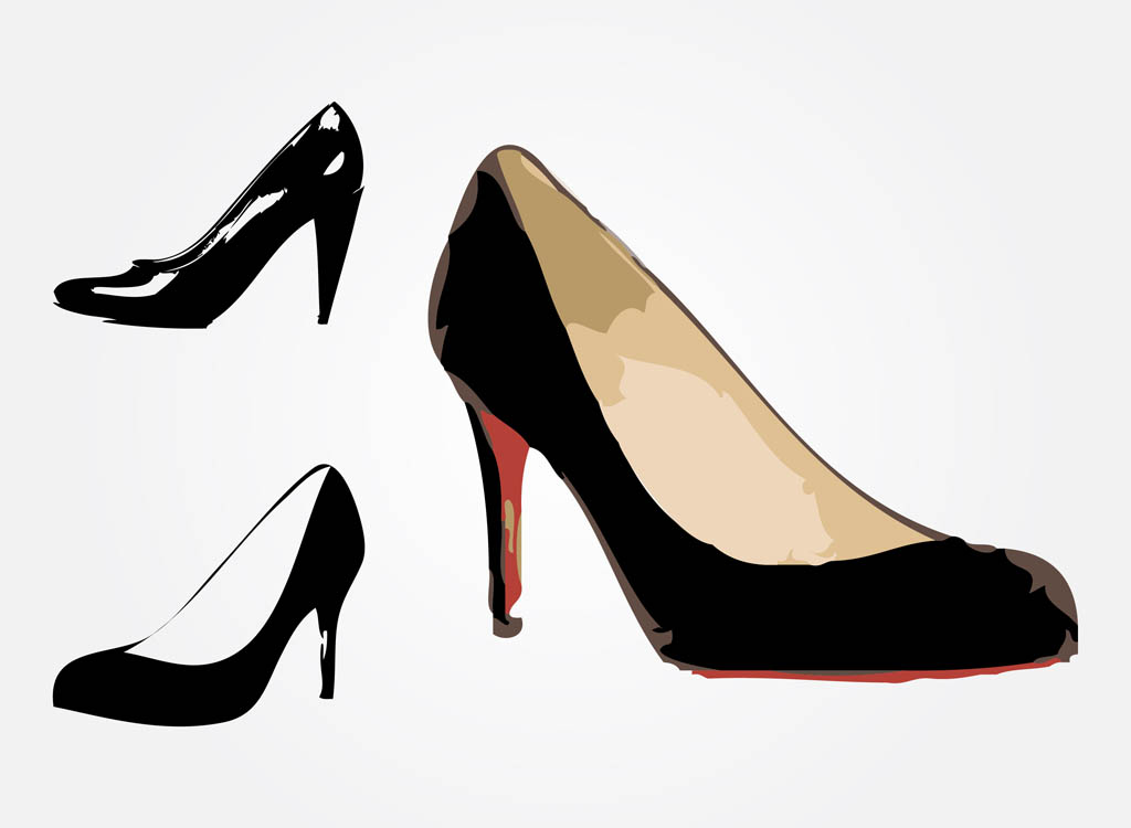 freehand drawn cartoon high heel shoes Stock Vector Image & Art - Alamy