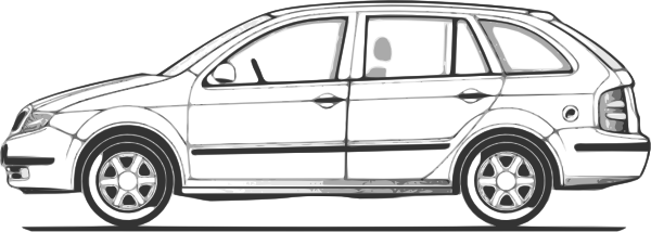 Back View Outline Drawing Sketch Silhouette Car Car Pictures