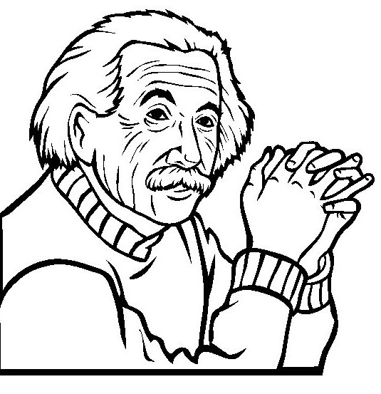 Albert Einstein That Handheld Hand Coloring Book Pages - Figure 
