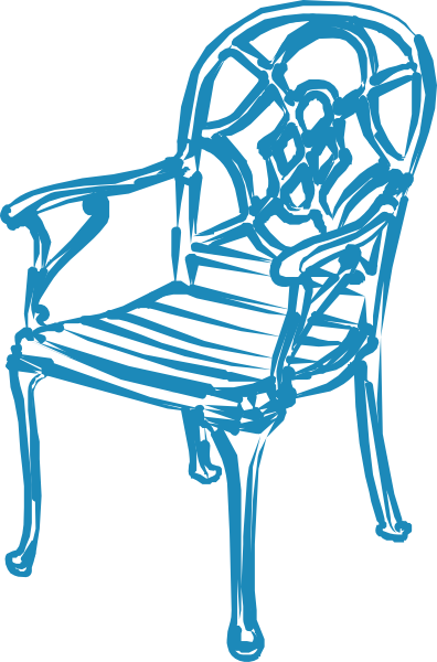 Blue Chair clip art - vector clip art online, royalty free 
