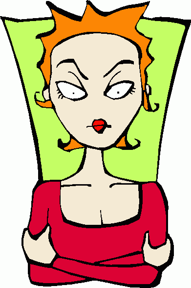 Angry Cartoon Woman Illustration - Expressive Character Art