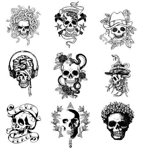 simple skull tattoo ideas - Clip Art Library