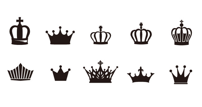 king and queen crown vector