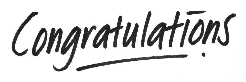 Congratulations - Handwritten Celebration Message for Cards & Digital Greetings