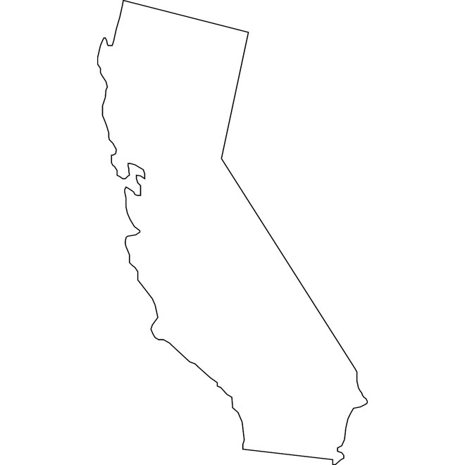 CALIFORNIA OUTLINE MAP - Download at Vectorportal