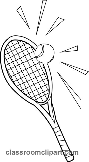 Sports : tennis_racquets_01_outline : Classroom Clipart