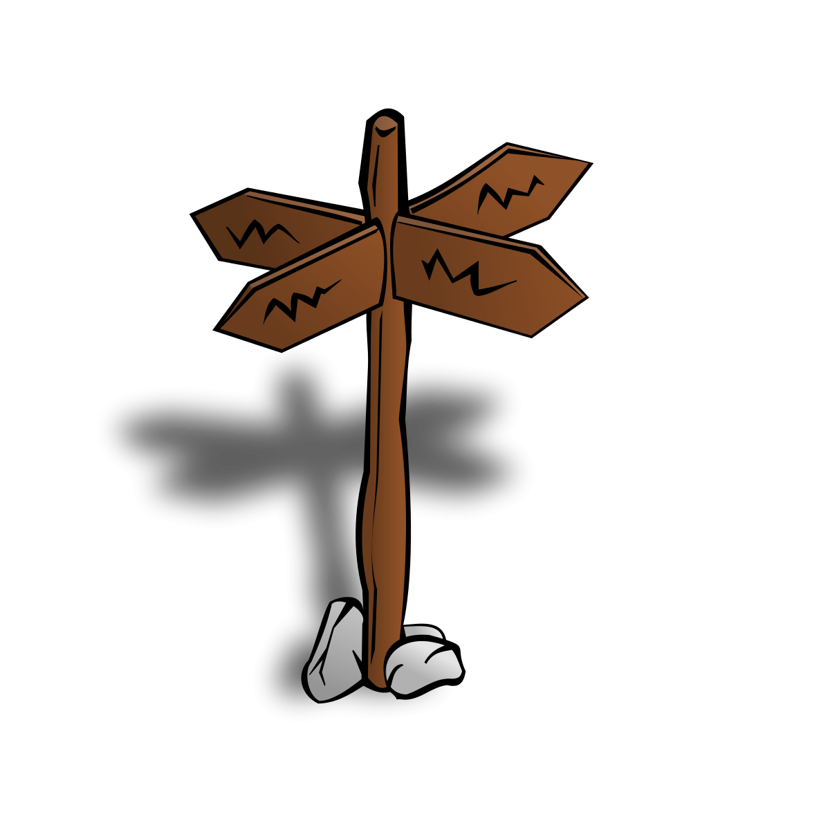 RPG Map Symbols: Crossroads Sign Clipart by nicubunu : Fantasy 